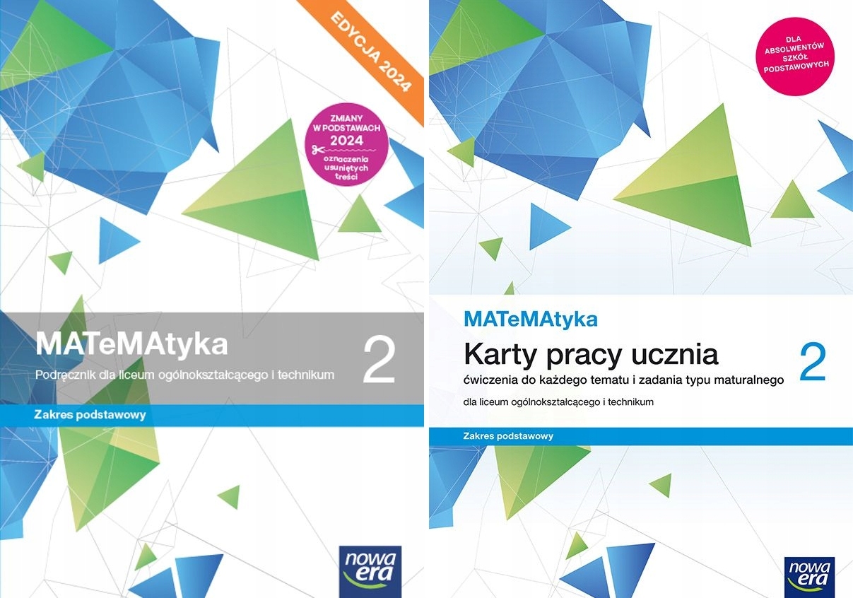 MATeMAtyka 2 zakres podstawowy EDYCJA 2024 Podręcznik +karty pracy Nowa Sprawdzian Matematyka Klasa 2 Nowa Era