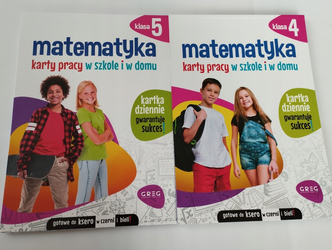 MATEMATYKA 4-5 Karty Pracy x2. Nauka w domu i szkole GREG zadania Karty Pracy Z Matematyki Klasa 4