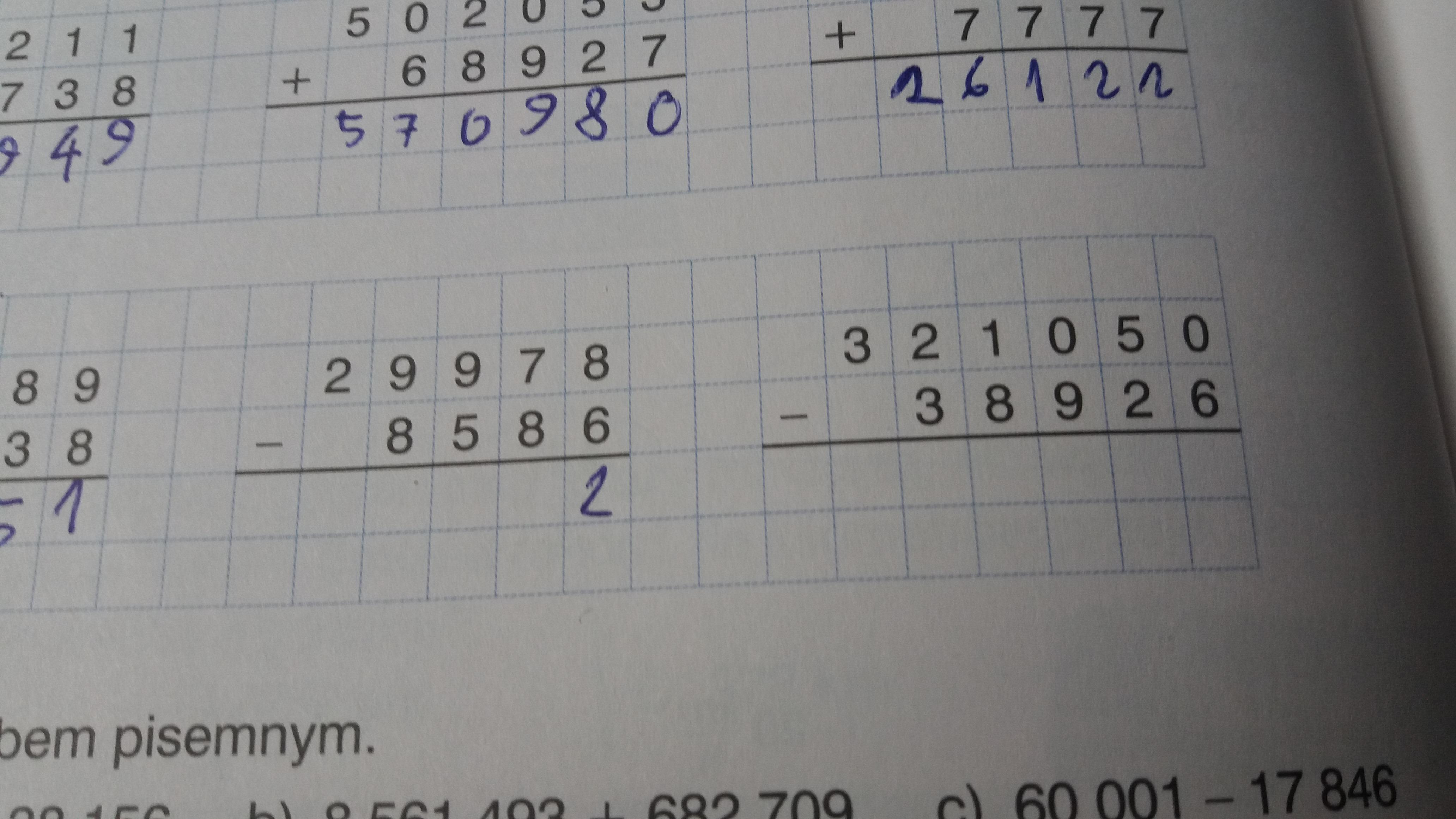 Matematyka 5 kl zad 1 wykonaj działania sposobem pisemnym . - Brainly.pl Oblicz Sposobem Pisemnym A 3 45