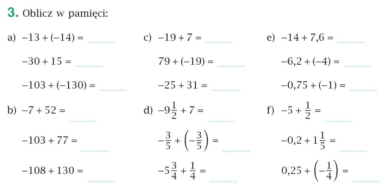 MATEMATYKA Sprawdzian Liczby Całkowite Klasa 6 Pdf