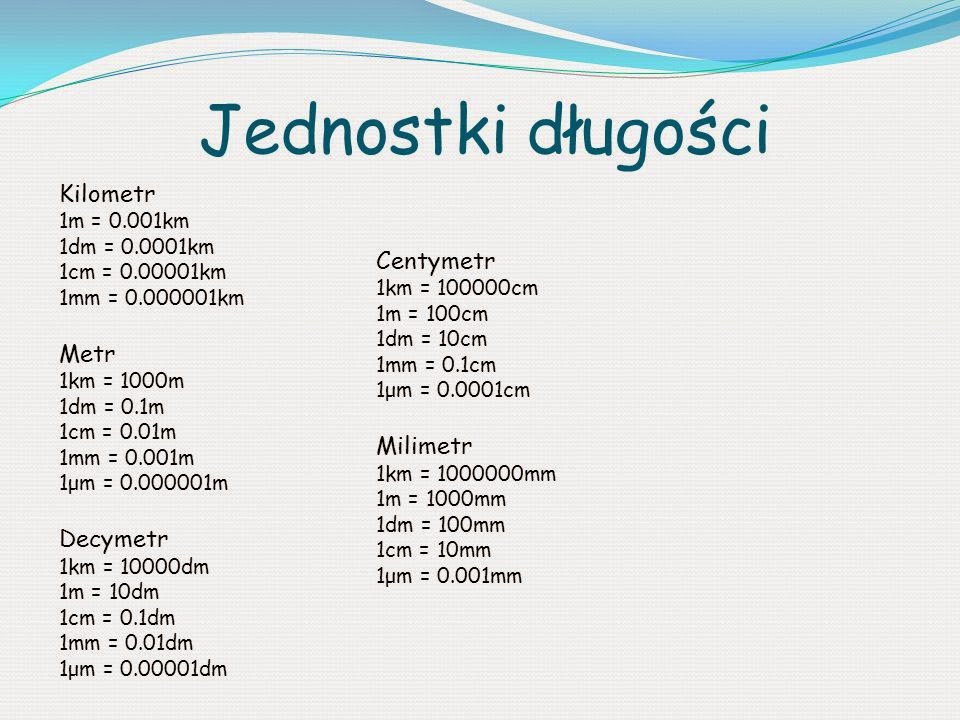 Matematyka Bliżej nas: Lekcje online Jednostki Miary Klasa 4 Sprawdzian