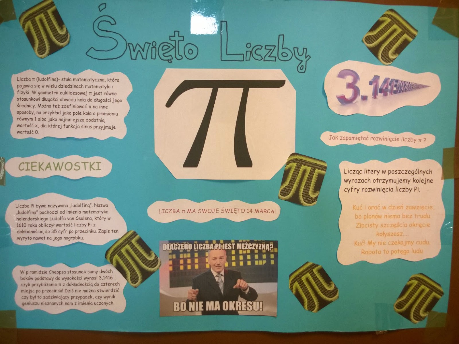 Matematyka (i nie tylko) w Maczku w Katowicach: Święto liczby PI Pomysly Na Plakat O Liczbie Pi