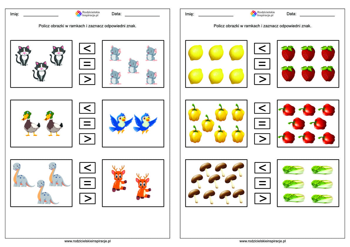 Matematyka - karty pracy do druku (PDF) - Drukatek.pl Karty Pracy Dla 5 Latka Matematyka
