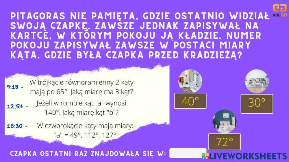 Matematyka kl. 6 2588653 | Martyna | Live Worksheets Matematyka Kl 6