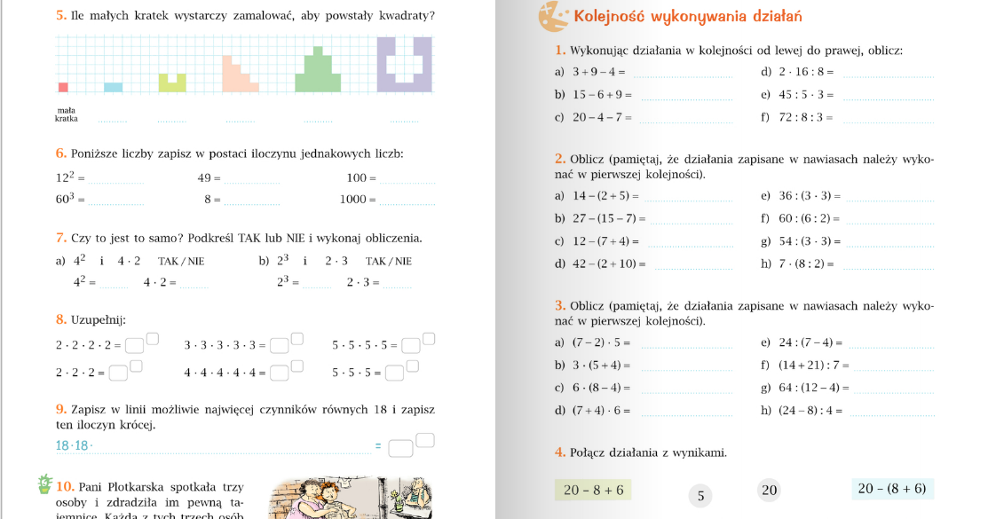 Matematyka kl.4 sp: L.17. Poprawa sprawdzianu o liczbach i działaniach Działania Na Liczbach Sprawdzian Klasa 4