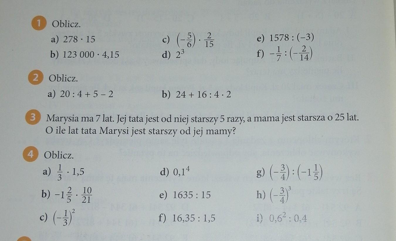 Matematyka klasa 6. Zad 1-4 str 170. - Brainly.pl Zad 3 Str 170 Matematyka Klasa 6