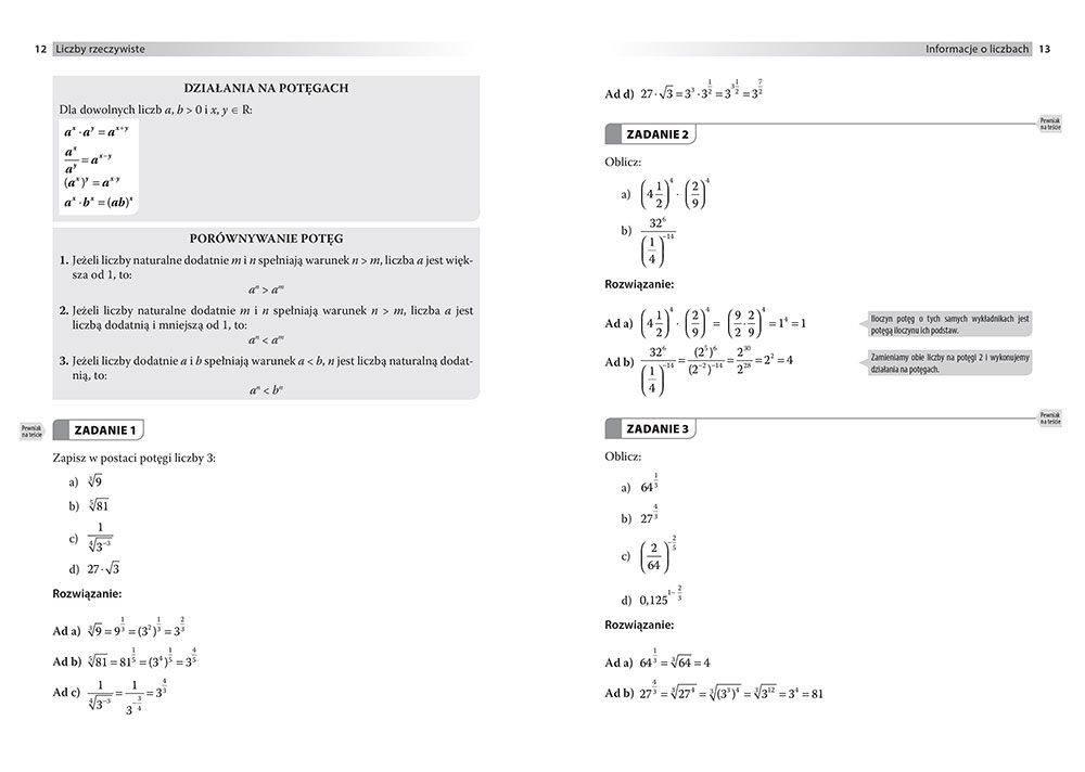 Matematyka - korepetycje - liceum, część 1 - PO REFORMIE - ściągi Zadania 1 Klasa Liceum Matematyka
