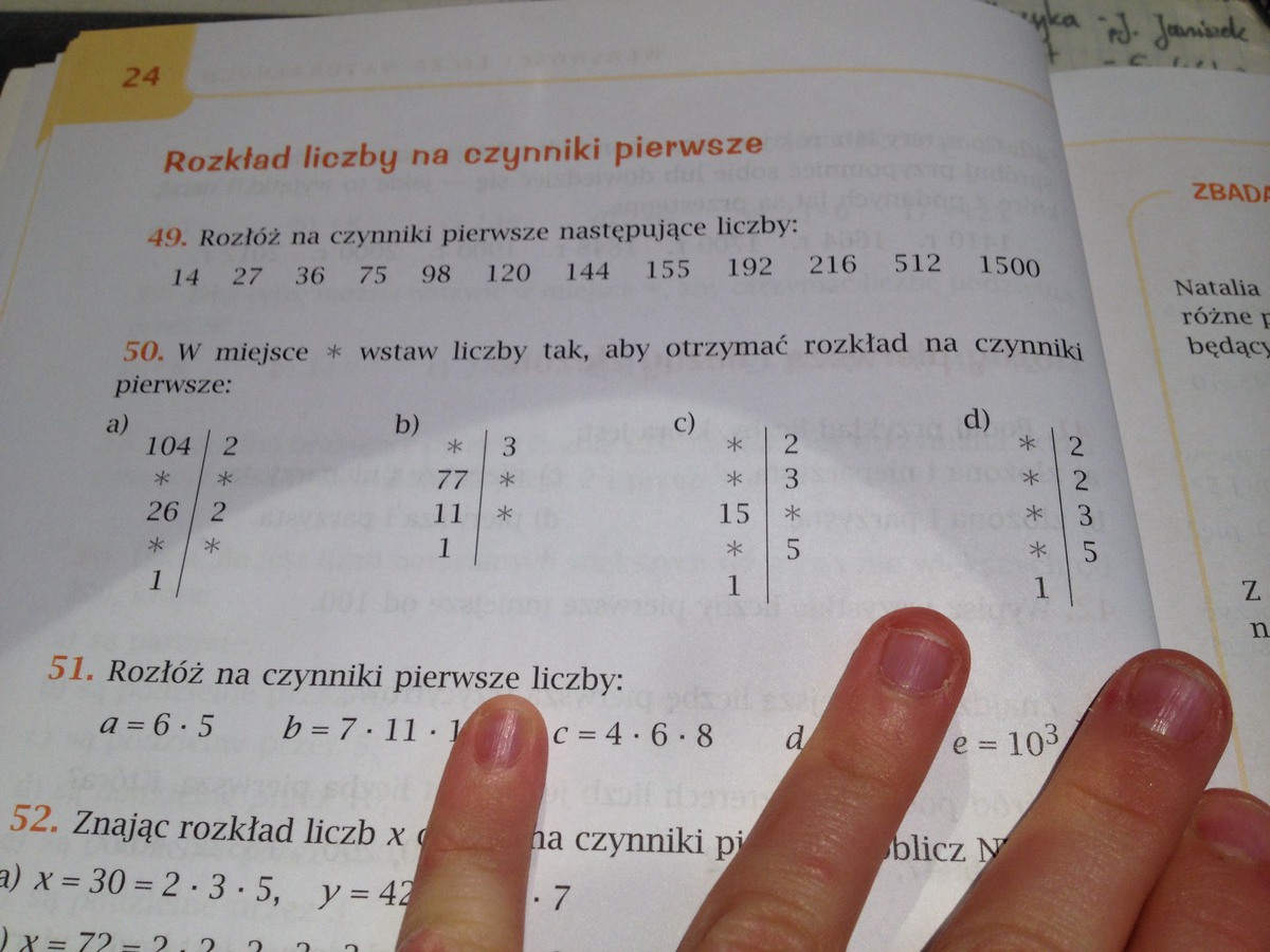 Matematyka- Rozkład liczb na czynniki pierwsze sposobem który jest w 50 Sprawdzian Z Matematyka Klasa 5 Rozkład Liczby Na Czynniki Pierwsze