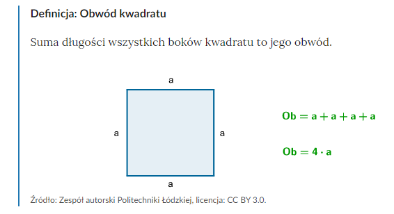 Matematyka uczy: Obwody prostokątów i kwadratów - kl.4 Prostokąty I Kwadraty Klasa 4 Karta Pracy