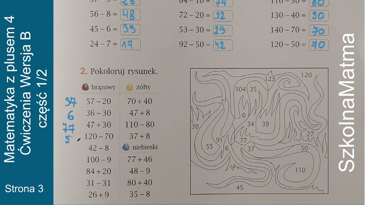 Matematyka z plusem 4 ćwiczenia wersja B część 1 strona 3 - YouTube Matematyka Z Plusem 4