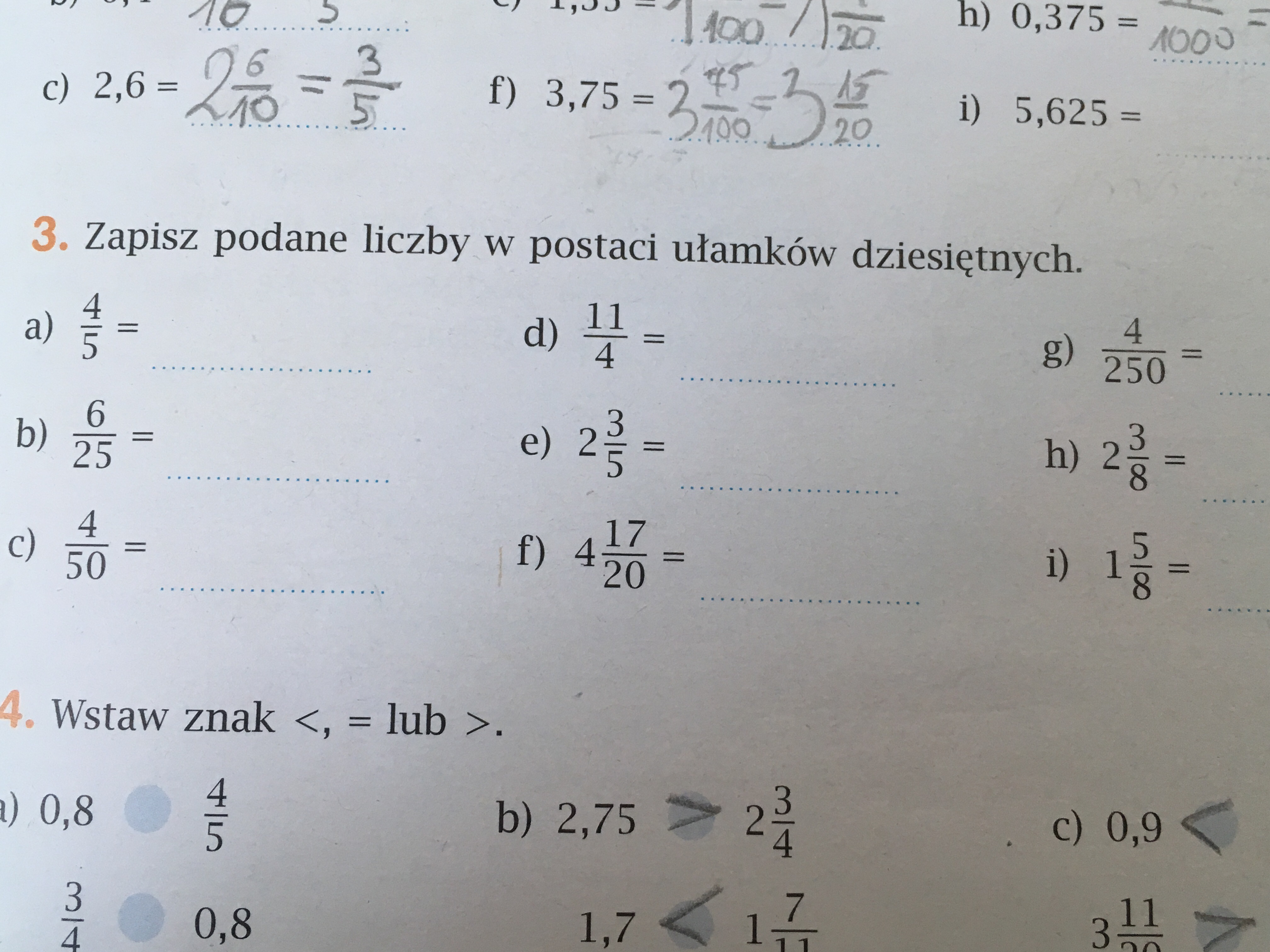 Matematyka z plusem 6 klasa zad.3 Zapisz podane liczby w postaci Podane Liczby Zapisz W Postaci Ułamków Zwykłych Niewłaściwych