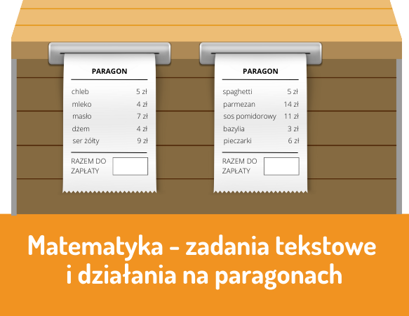 Matematyka – zadania tekstowe, działania na paragonie - Zmalujmy Razem Zadania Tekstowe Klasa 3 Do Druku