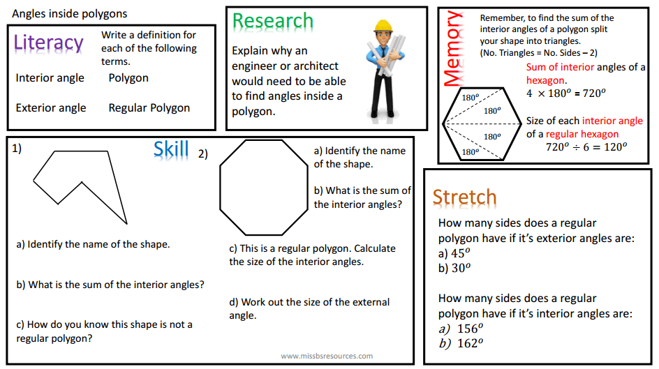 Lesson 4 Homework Practice Polygons And Angles