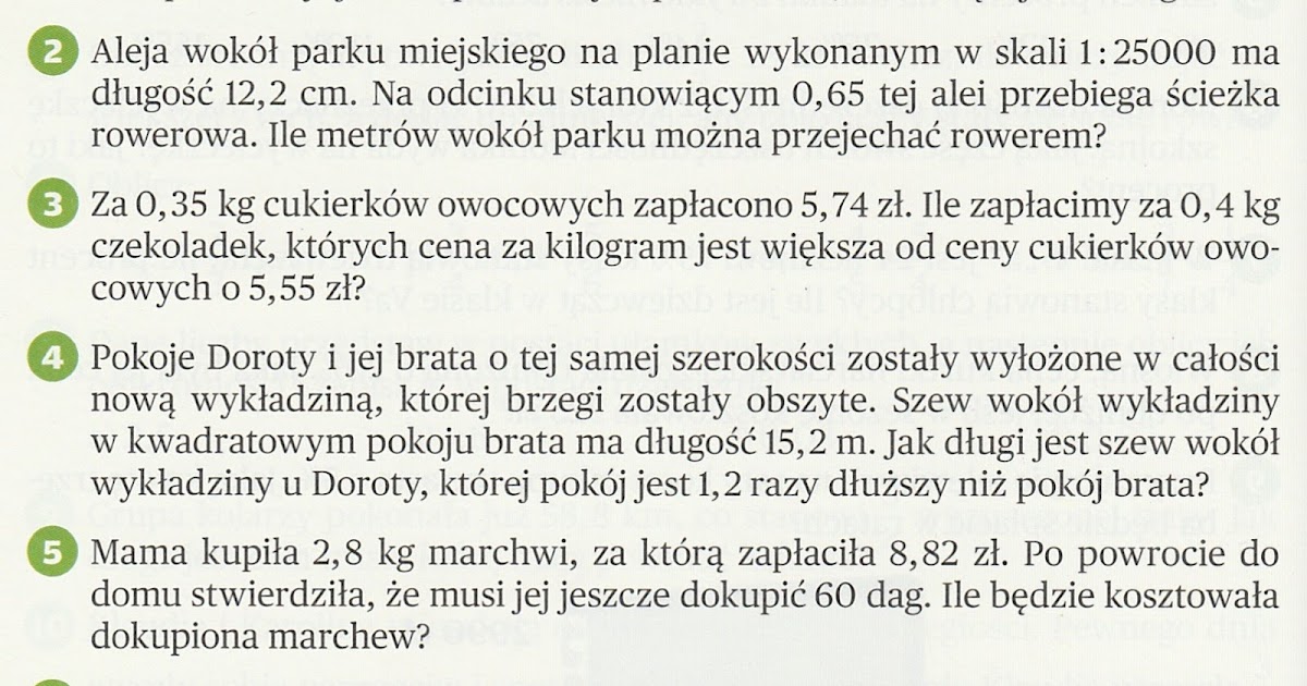 matma 4 U: KLASA 5 - zadania tekstowe Zadania Tekstowe Na Ułamki Zwykłe Klasa 5