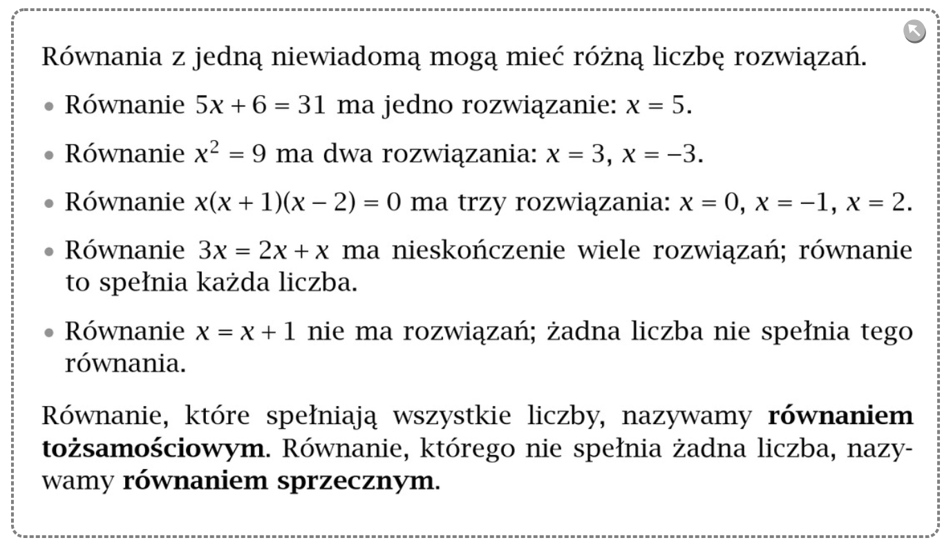 MatSzczawno: 25 V Temat: Co to jest równanie? (klasa 7) Co To Jest Rownanie Sprzeczne