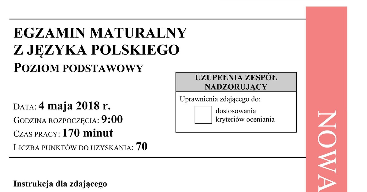 Egzamin Smoklasisty 2018 Polski Odpowiedzi