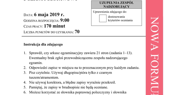 Egzamin Smoklasisty 2019 Polski Odpowiedzi