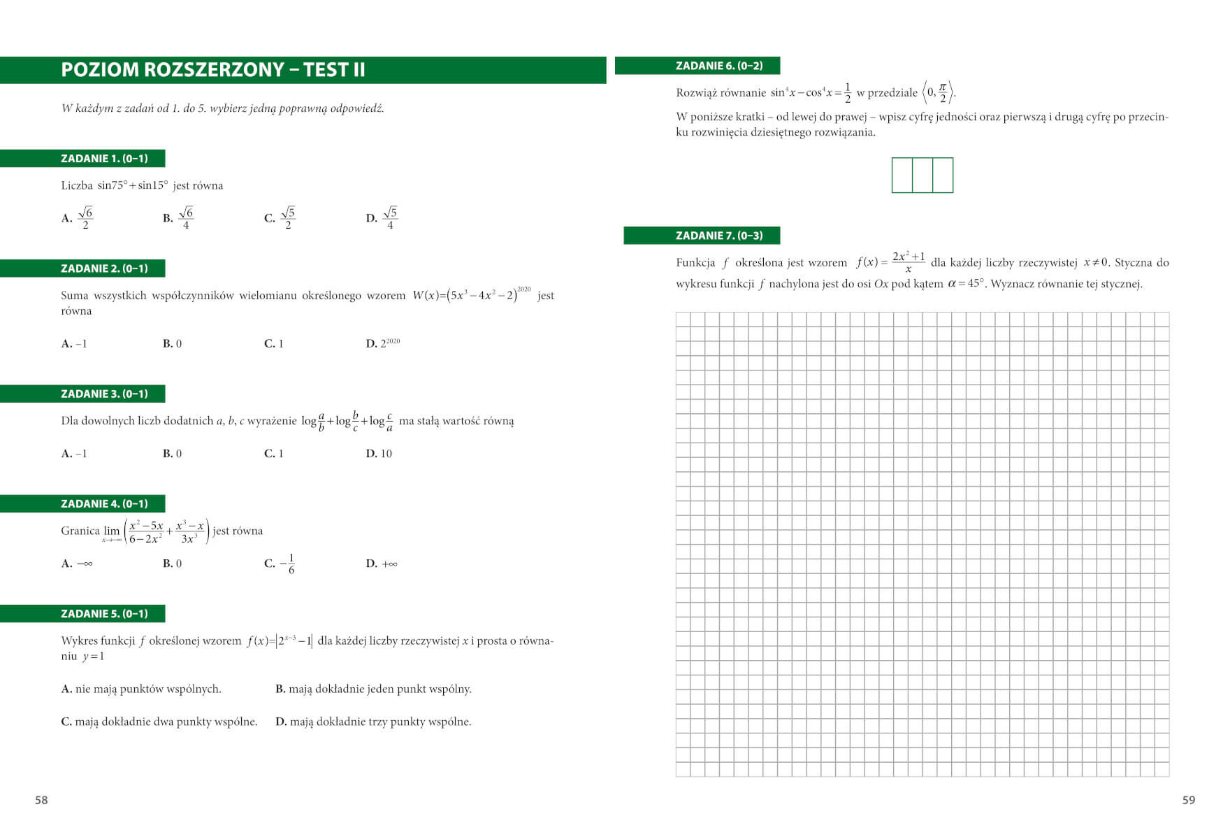 Trening Przed Egzaminem Matematyka Zestaw 3 Potęgi Odpowiedzi