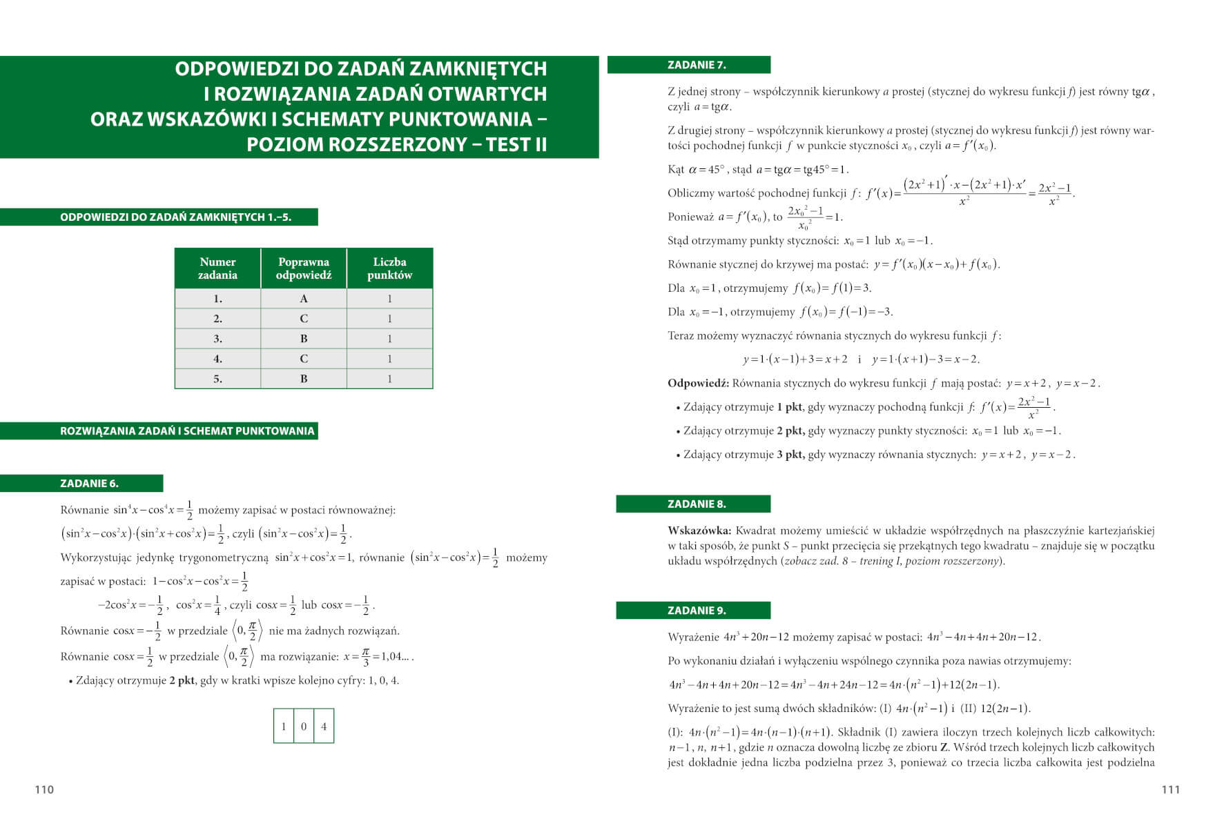 Matura. Matematyka. Trening przed egzaminem - Wydawnictwo SBM Trening Przed Egzaminem Matematyka Zestaw 3 Potęgi Odpowiedzi