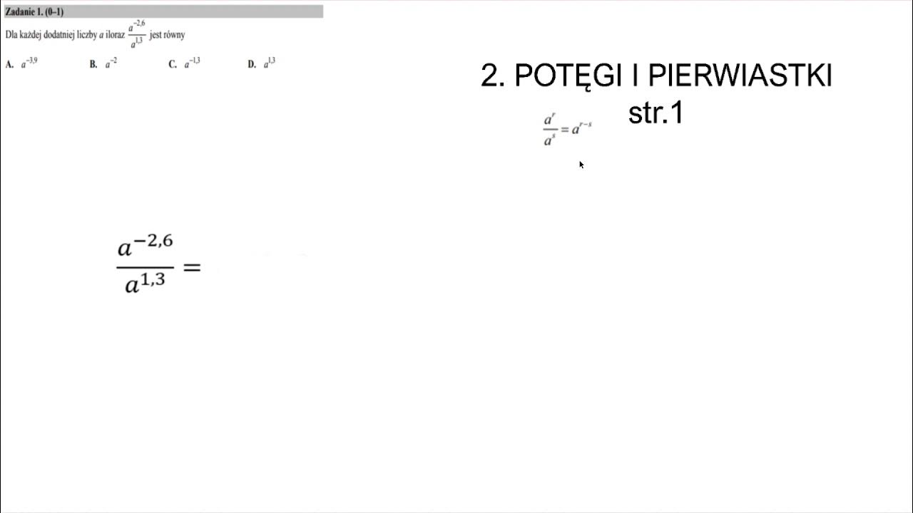 Matura Matematyka Zad 1 Maj 2016 Dla każdej dodatniej liczby a iloraza− Dla Kazdej Dodatniej Liczby A Iloraz