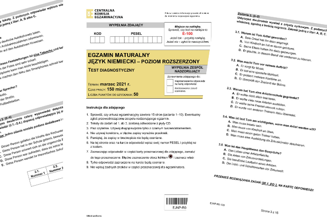 Matura próbna 2021: J. niemiecki poziom rozszerzony. Odpowiedzi i Egzamin ósmoklasisty Język Niemiecki Odpowiedzi