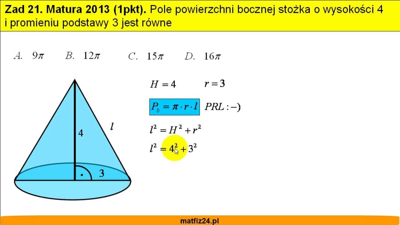 Jak Obliczyc Pole Powierzchni Bocznej Ostroslupa