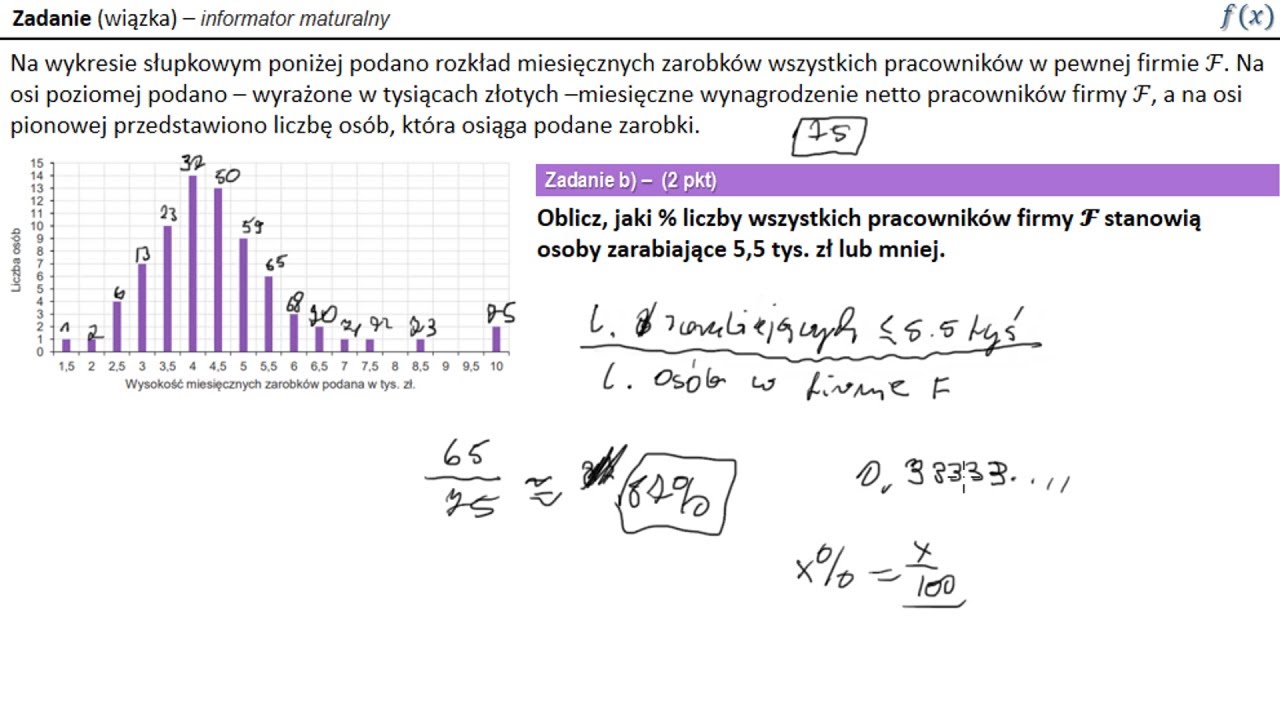 Matura z matematyki:Prawdopodobieństwo i statystyka - zadanie - 20 (c Statystyka I Prawdopodobieństwo Klasa 8 Sprawdzian
