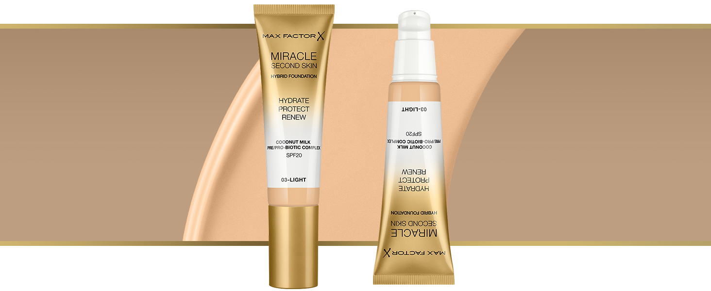 Max Factor Miracle Second Skin Hydrating Foundation, Fair-Light - 30 ml Max Factor Miracle Second Skin Podklad 02 Fair Light