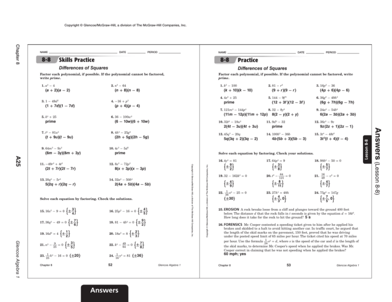 Mcgraw Hill Algebra 1 2018 Textbook Pdf