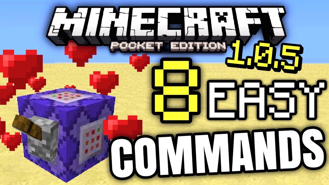 MCPE 1.0.5 - 8 COMMAND BLOCK COMMANDS! [Minecraft PE 1.0.5] - YouTube Minecraft Pe Command Block Commands