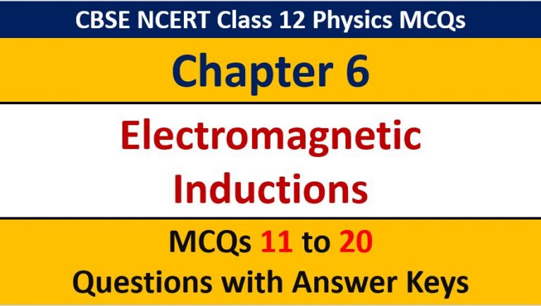 MCQ Questions for Class 10 Science Magnetic Effects of Electric Current Student Exploration Electromagnetic Induction Answer Key
