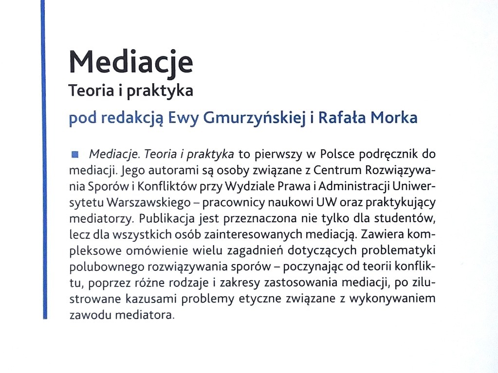 Mediacje Teoria I Praktyka Pdf