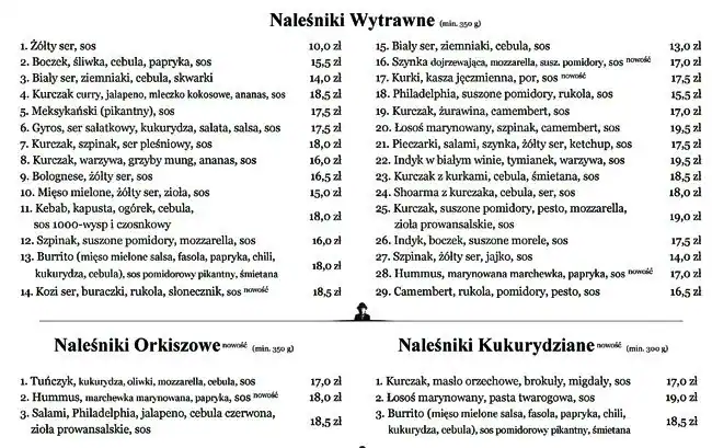 Chłopskie Jadło Plac Konstytucji Menu