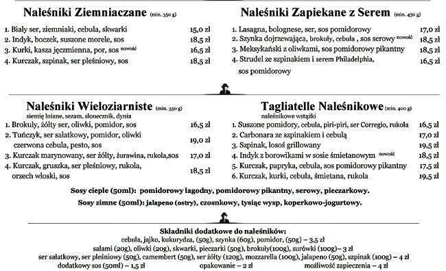 Menu at Manekin desserts, Warsaw, plac Konstytucji 5 Chłopskie Jadło Plac Konstytucji Menu