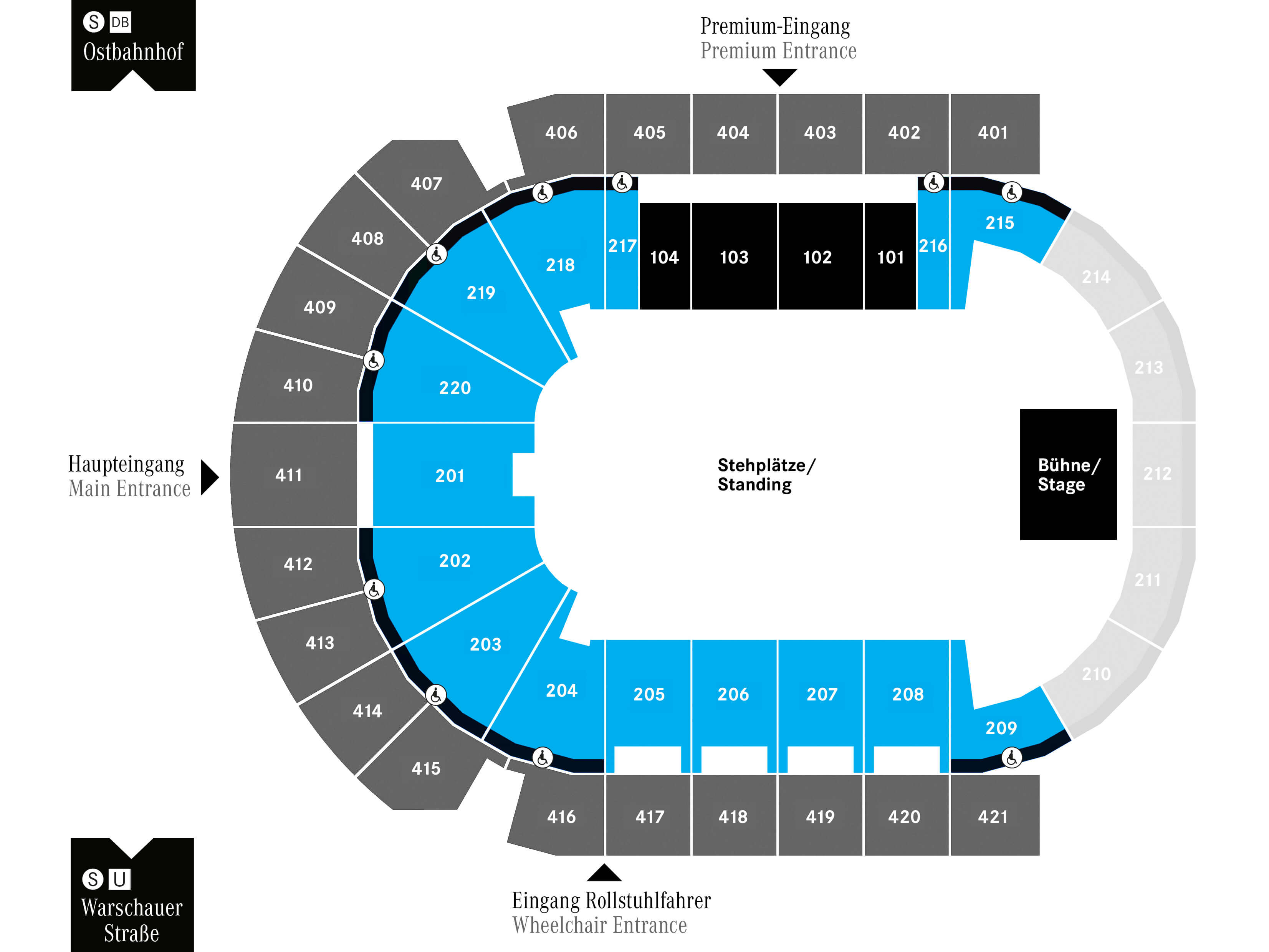 Berlin Mercedes Benz Arena Seating Plan
