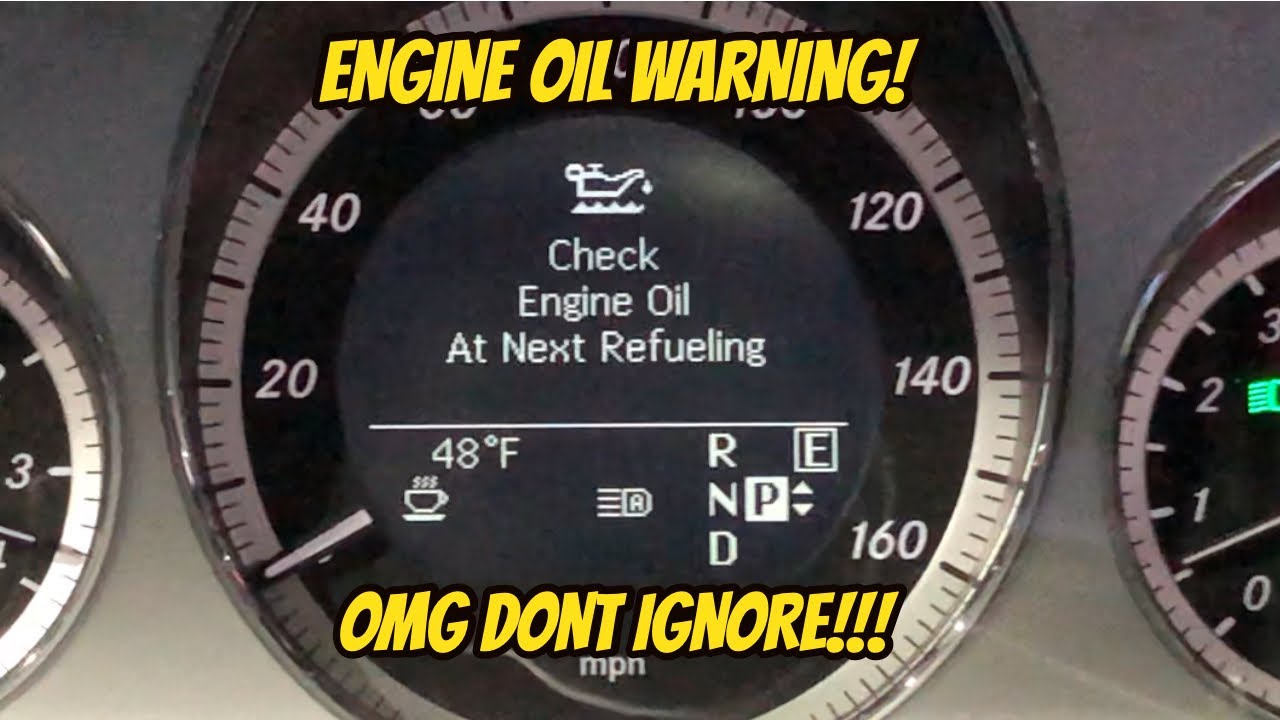 MERCEDES CHECK ENGINE OIL AT NEXT REFUELING WARNING W212 E350 E550 W204 Add 1 Qt Engine Oil At Next Refueling