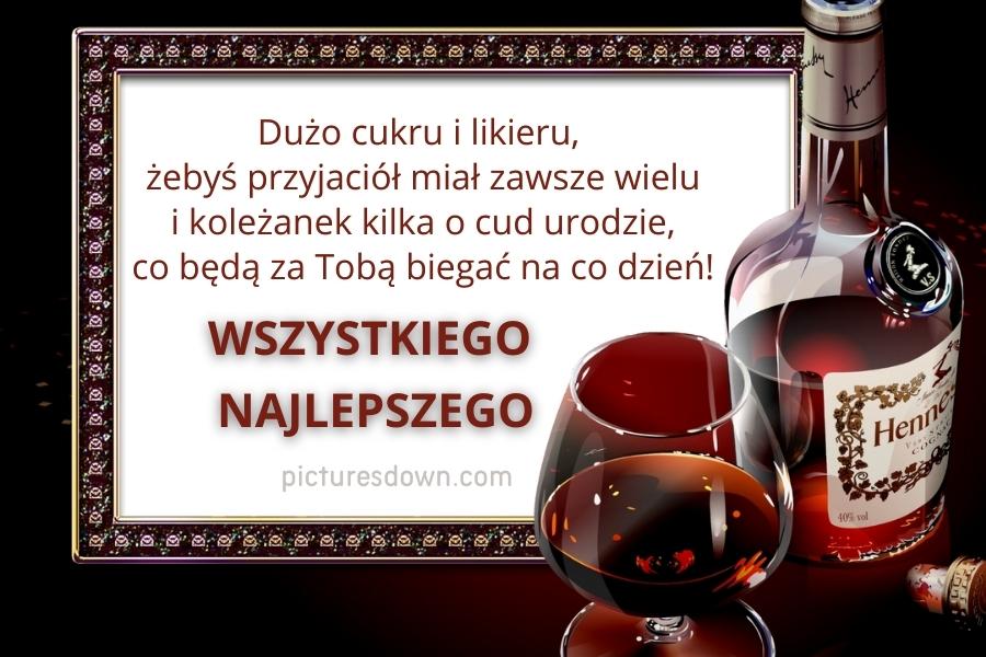 Męska kartka urodzinowe dla faceta z whisky za darmo Smieszne Zyczenia Urodzinowe O Alkoholu