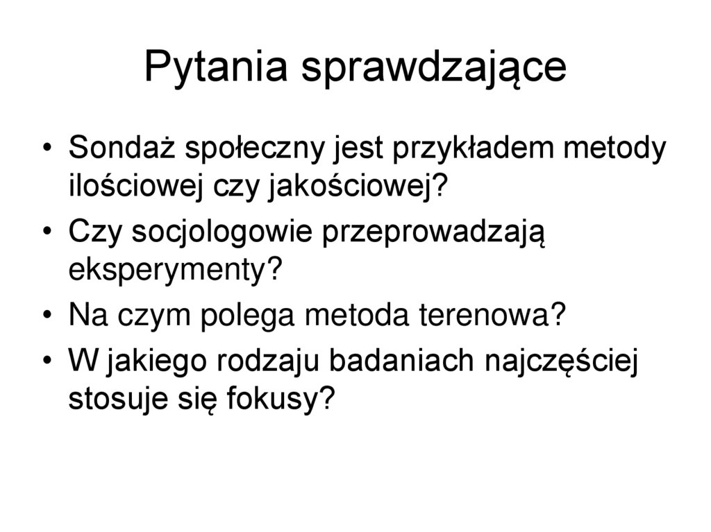 Pytania Na Egzamin Z Socjologii