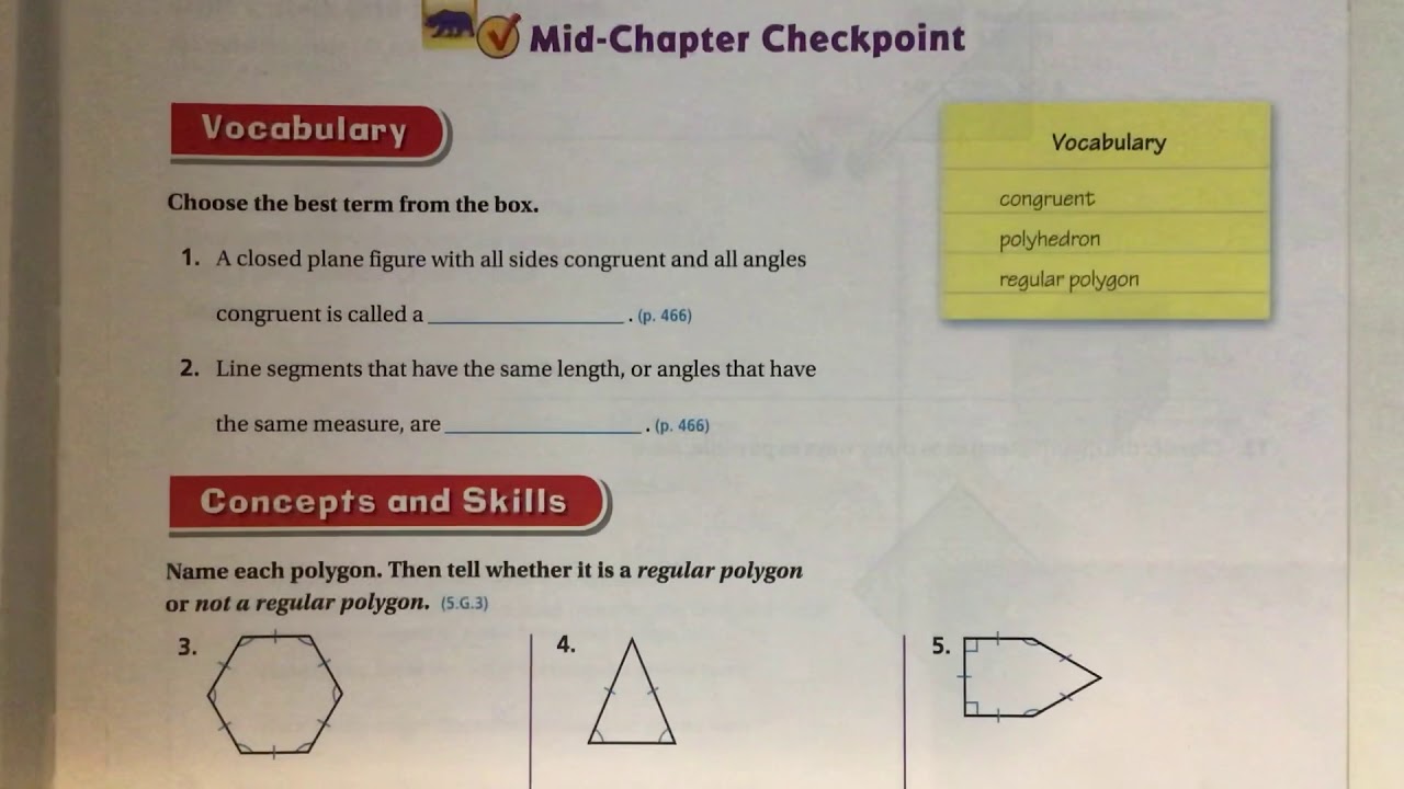 Mid-Chapter Checkpoint-Chapter 11 - YouTube Mid Chapter Checkpoint Chapter 11 5th Grade Answer Key