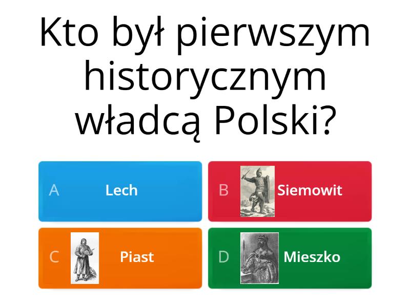 Mieszko I i chrzest Polski - Quiz Test Klasa 5 Historia Dzial 2