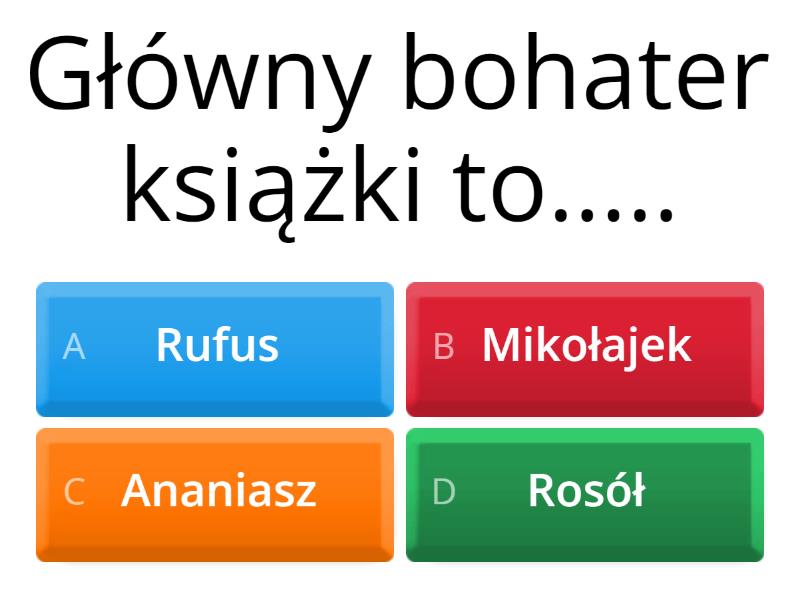 Mikołajek lektura klasa 4 - Test Test Wiedzy Z Lektury Mikołajek