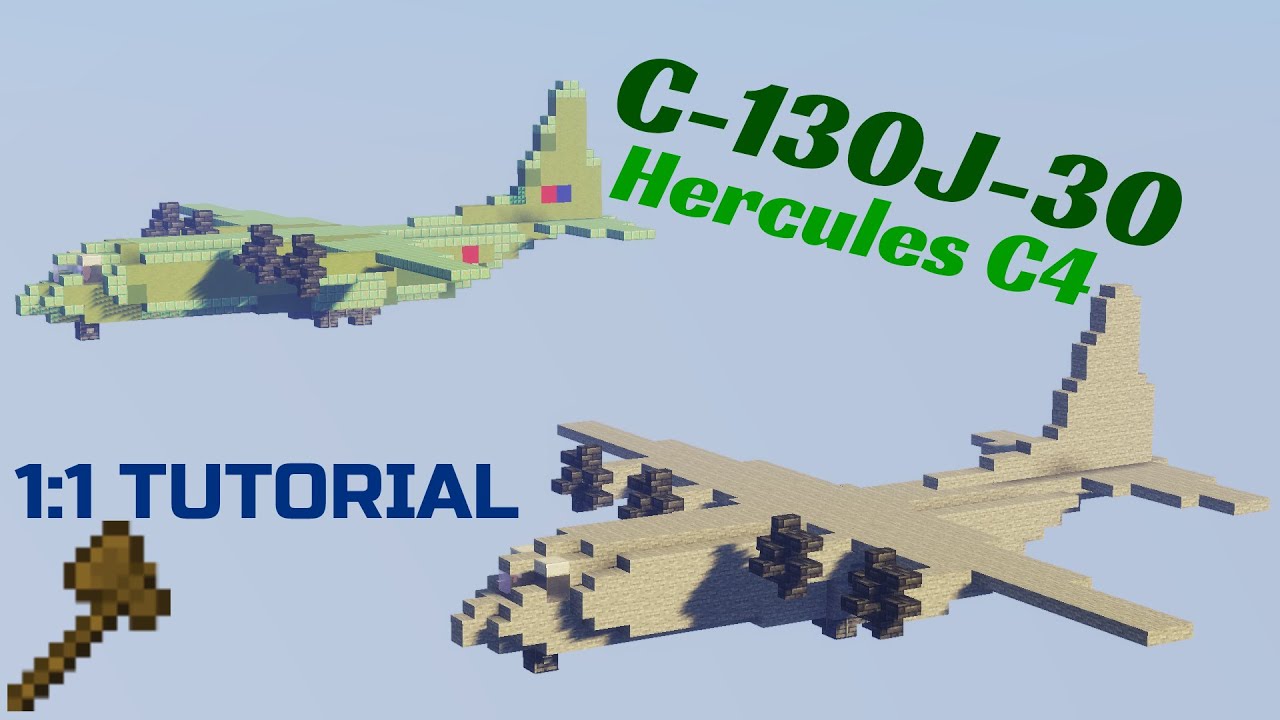 Minecraft - 1:1 Super Hercules - TUTORIAL (C-130J-30 C4 + C-130J C5 Jak Rozmnożyć Pszczoły W Minecraft