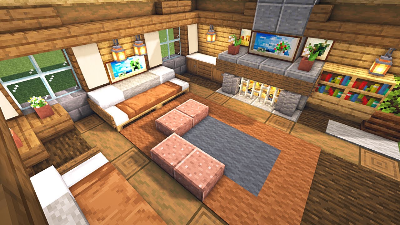 Minecraft: 6 Amazing Living Room Ideas for Your House (Tutorial) - YouTube How To Decorate Minecraft House