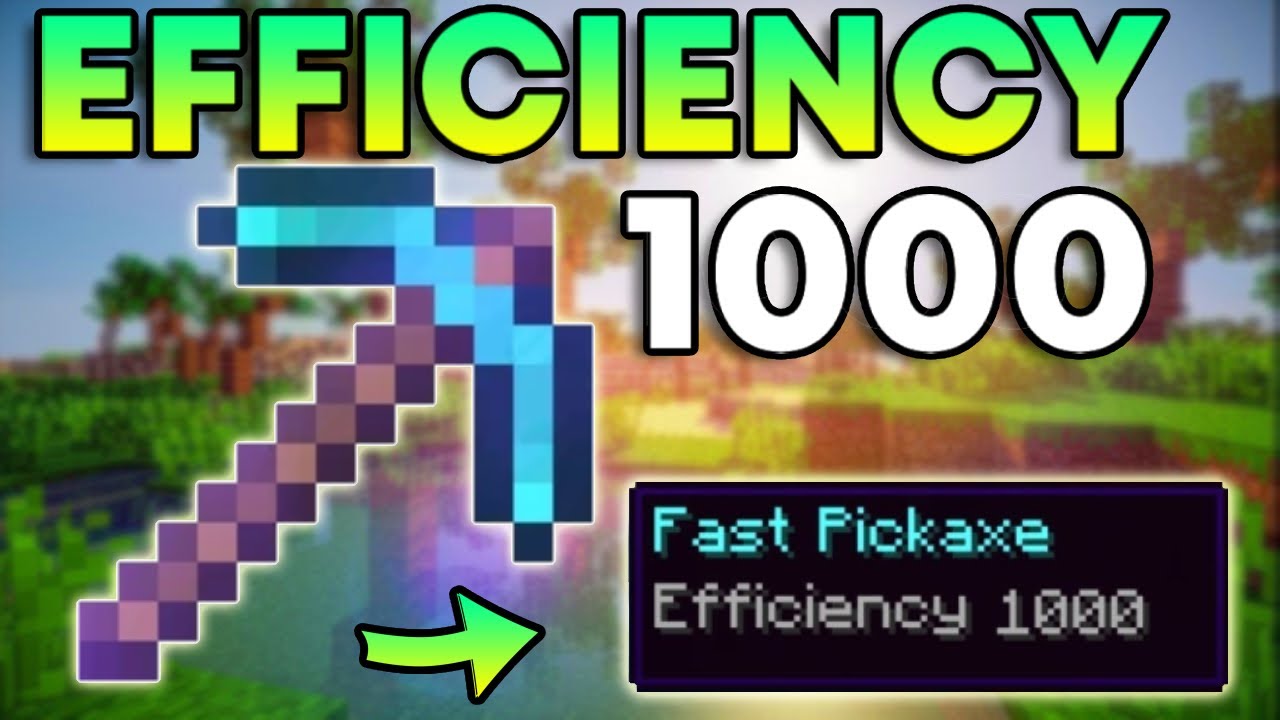 Minecraft Bedrock How to Get Efficiency 1000 Pickaxe | Bedrock Command Minecraft Pickaxe Efficiency 1000 Command