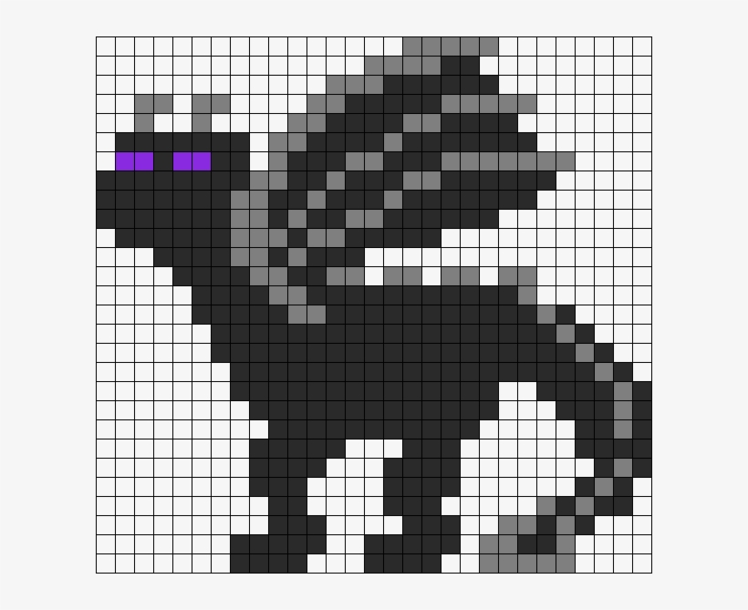 Minecraft Ender Dragon Perler Bead Pattern / Bead Sprite - Minecraft Minecraft Pixel Art Ender Dragon