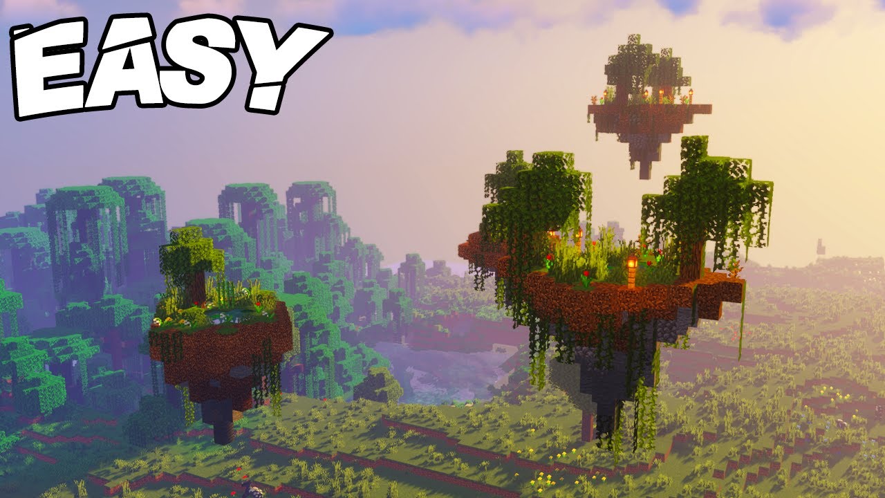 Minecraft HOW TO BUILD A FLOATING ISLAND | (EASY) - YouTube How To Build Floating Island Minecraft