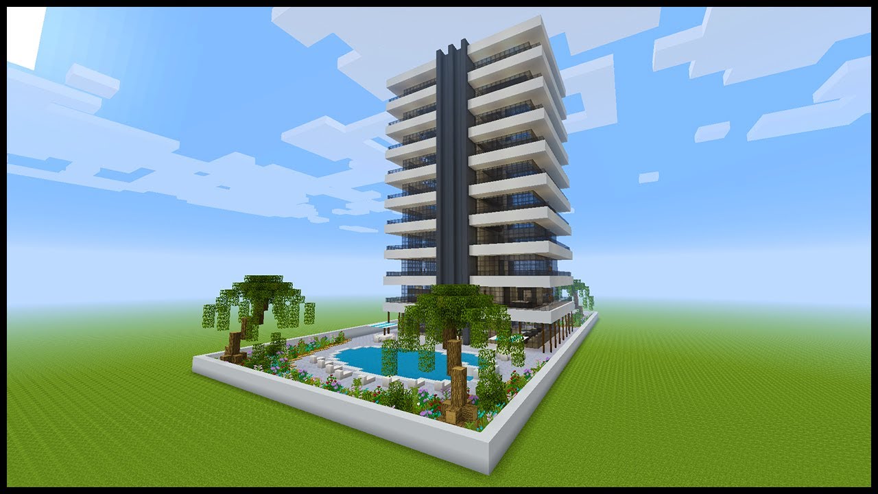 Minecraft: How To Build a Modern Hotel | PART 1 - YouTube Minecraft How To Make A Hotel