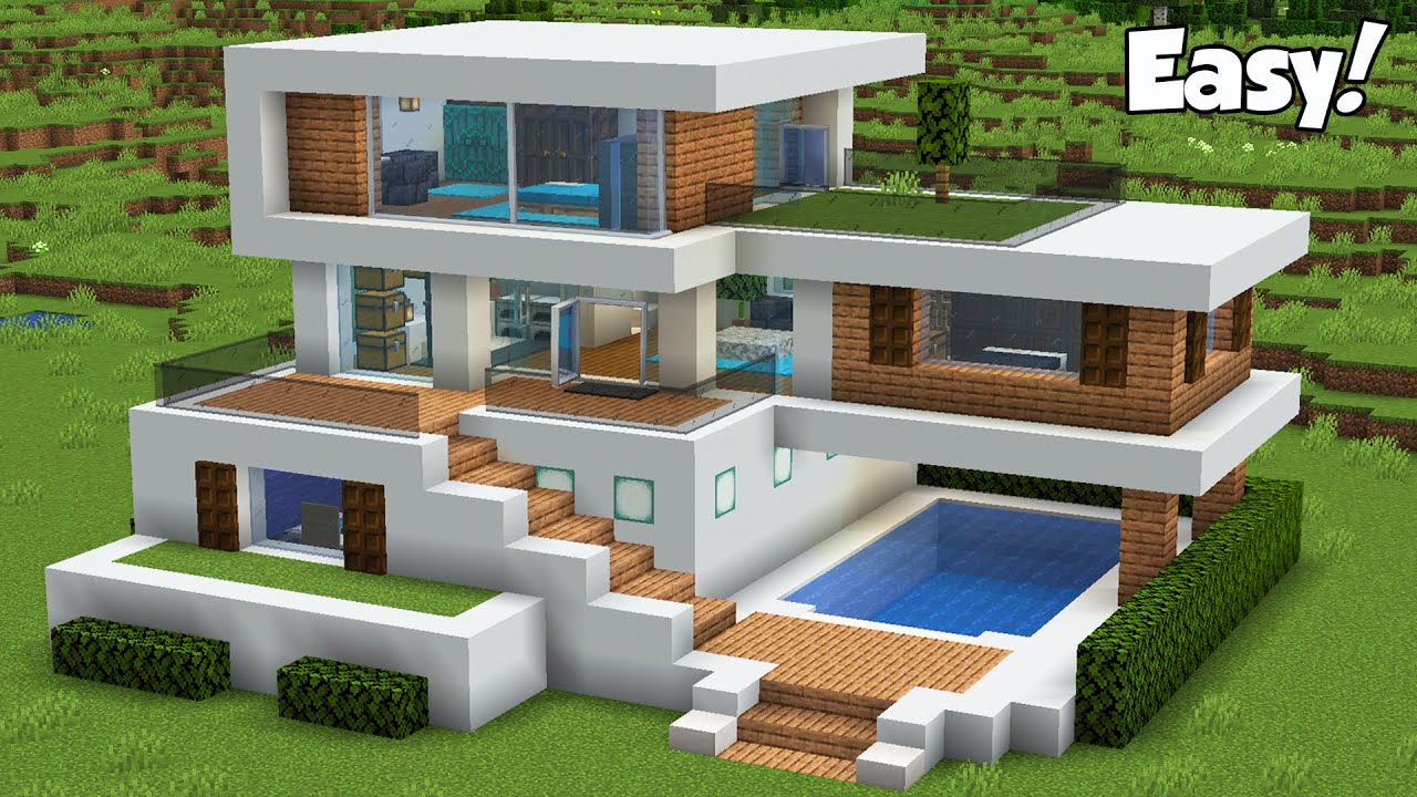 Minecraft Modern House Step By Step