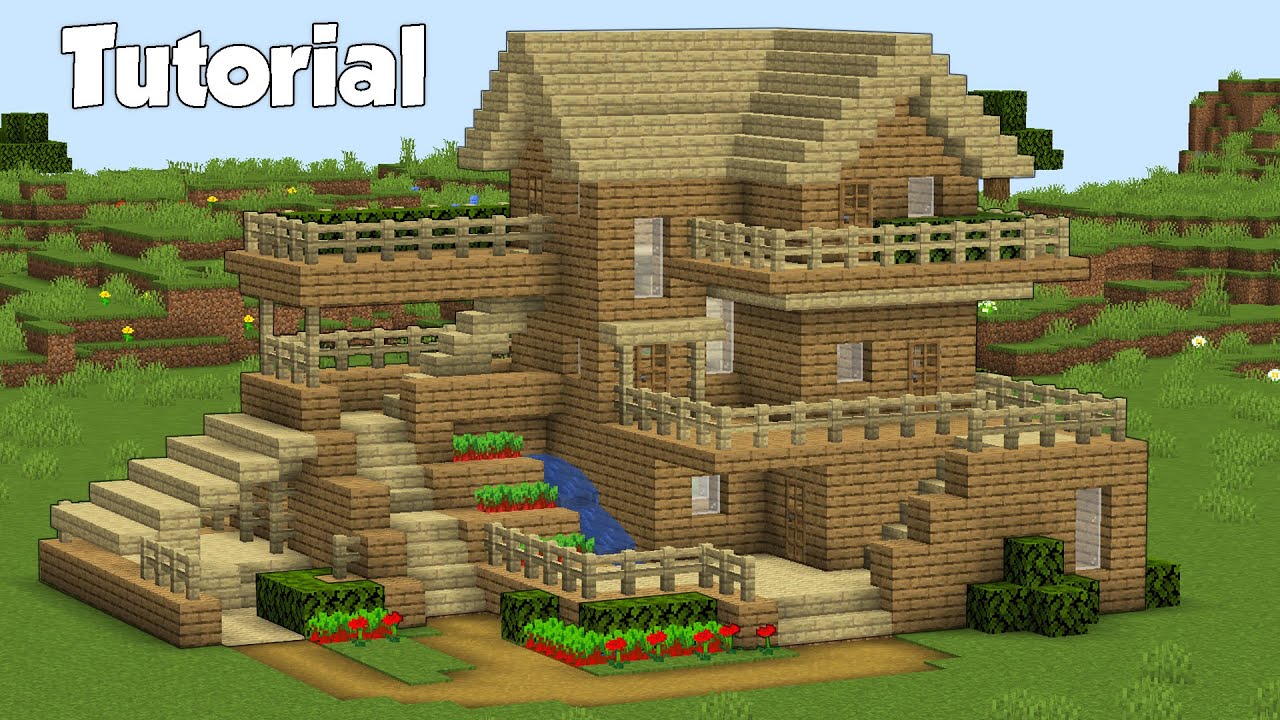 Minecraft: How to Build a Wooden House | Easy Survival House Tutorial How To Build A House In Minecraft