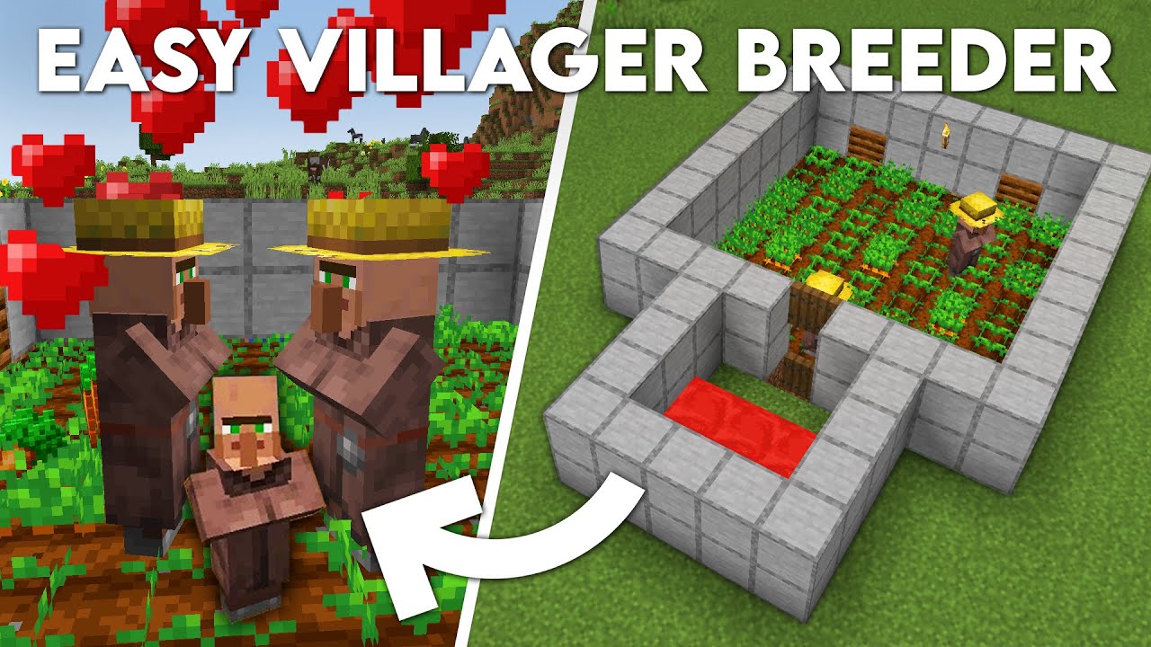 Minecraft Infinite Villager Breeder Tutorial - Easiest & Best Design How To Make A Villager Farm